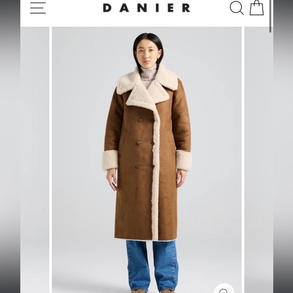Danier Britta Faux Sheepskin Coat